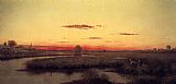 Duck Hunters in a Twilight Marsh by Martin Johnson Heade